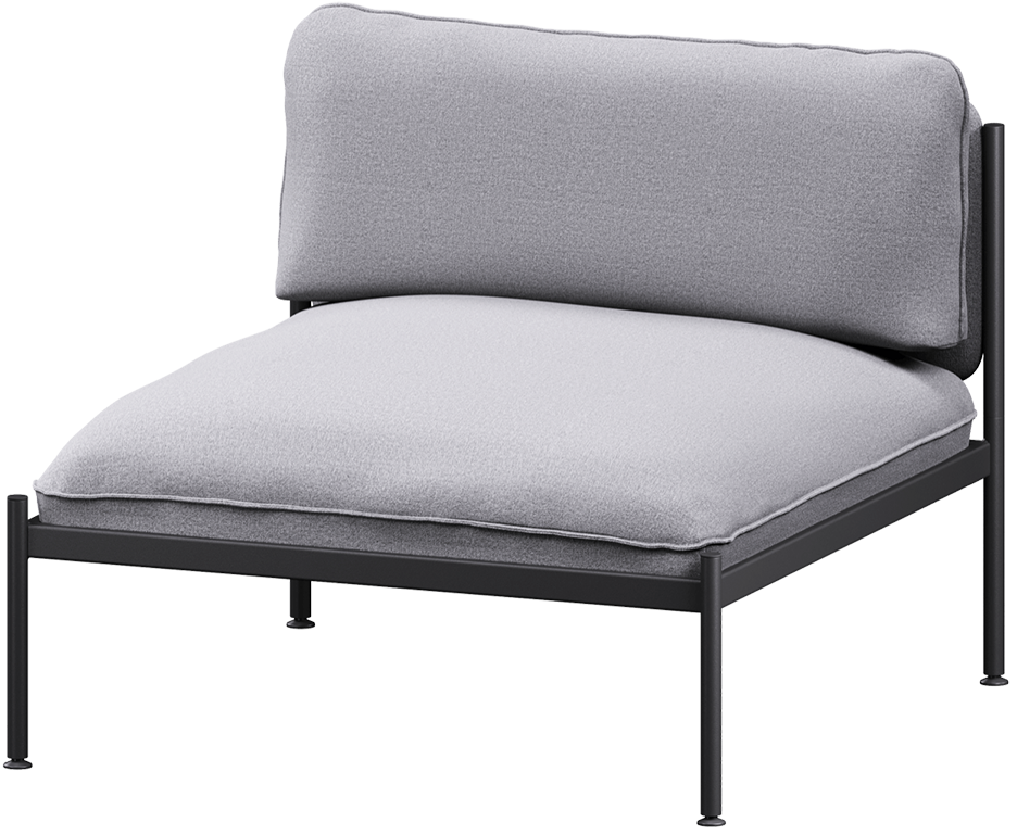 Toom Modular Stuhl in Pale Grey  präsentiert im Onlineshop von KAQTU Design AG. Sessel ist von Noo.ma