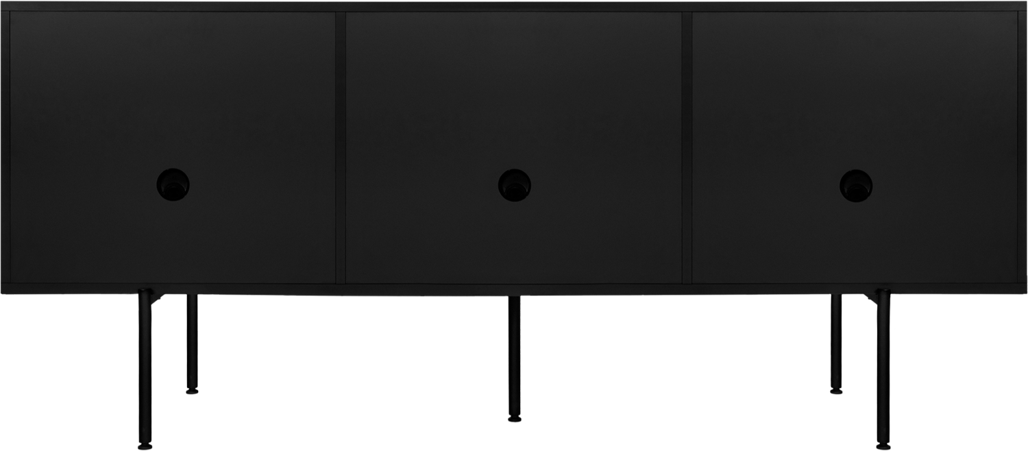 Bau Sideboard in Vulcano Black präsentiert im Onlineshop von KAQTU Design AG. Sideboard ist von Noo.ma