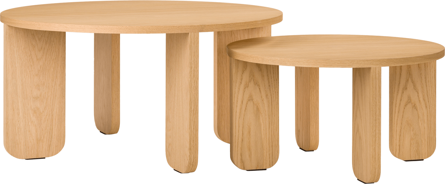 Kuvu Coffee Table in Natur präsentiert im Onlineshop von KAQTU Design AG. Beistelltisch ist von Noo.ma