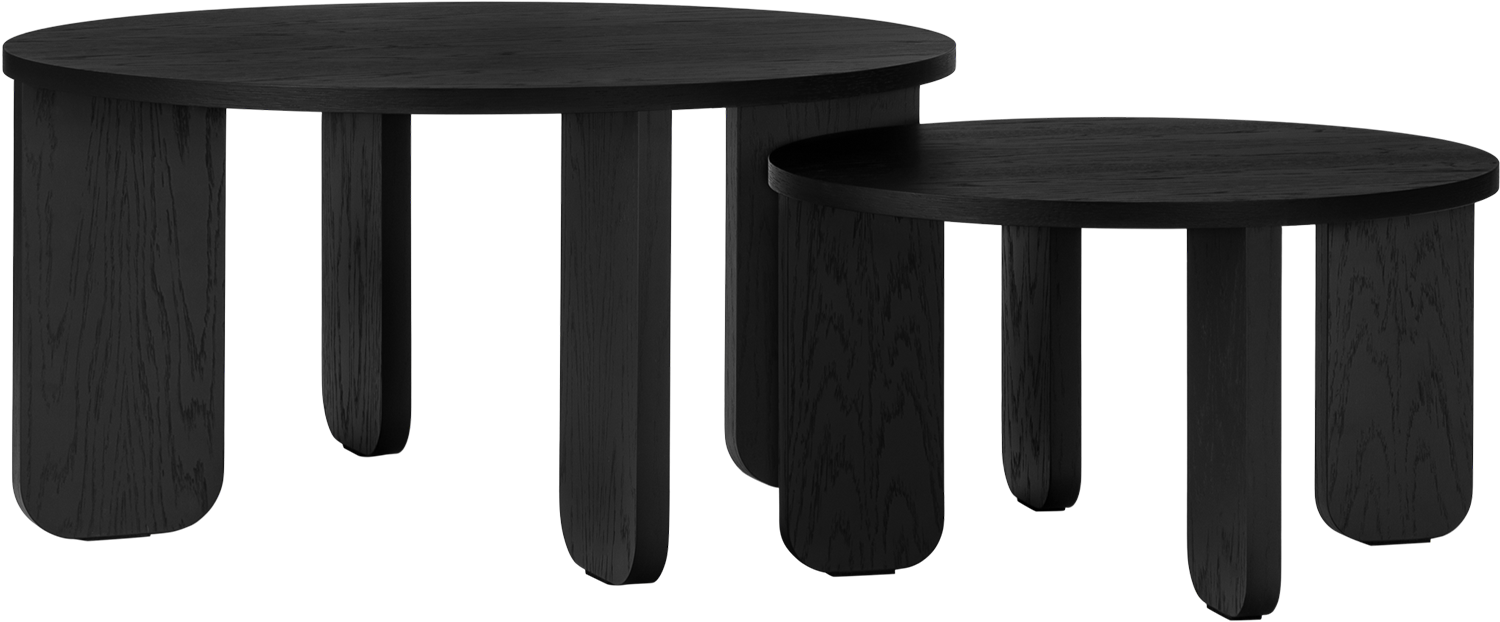 Kuvu Coffee Table in Vulcano Black präsentiert im Onlineshop von KAQTU Design AG. Beistelltisch ist von Noo.ma