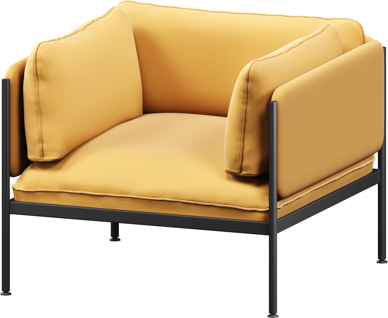 Toom Modular Sessel in Yellow Ochre präsentiert im Onlineshop von KAQTU Design AG. Sessel mit Armlehnen ist von Noo.ma