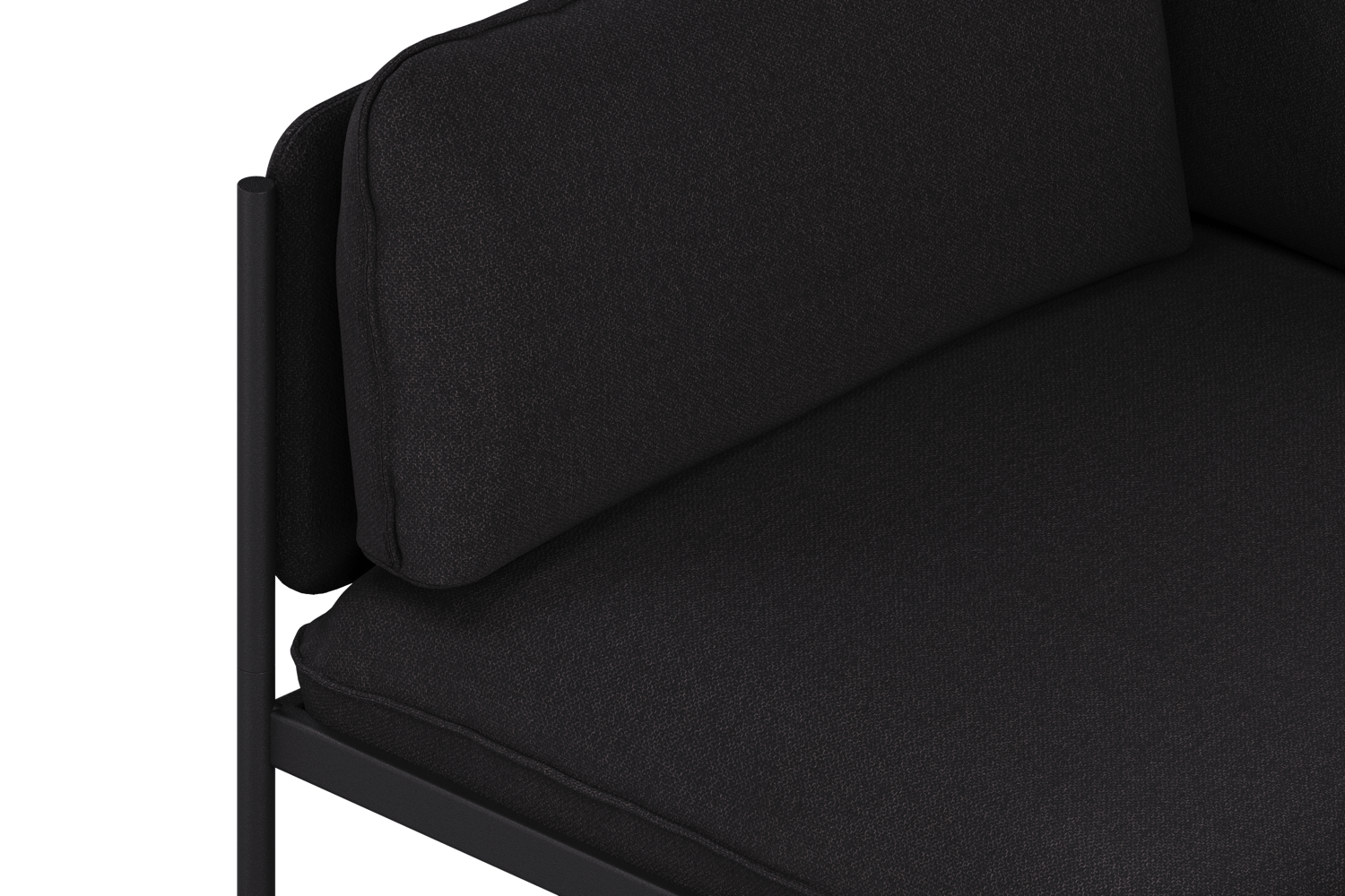 Toom Modular Sofa 4-Sitzer Konfiguration 1a in Graphite Black  präsentiert im Onlineshop von KAQTU Design AG. 4er Sofa ist von Noo.ma