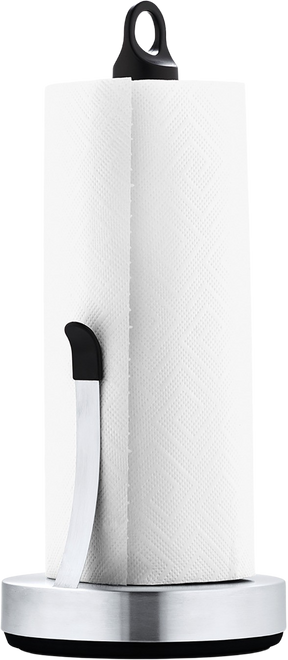 Küchenrollenhalter LOOP in silber präsentiert im Onlineshop von KAQTU Design AG. Papierrollenhalter ist von e + h Services AG