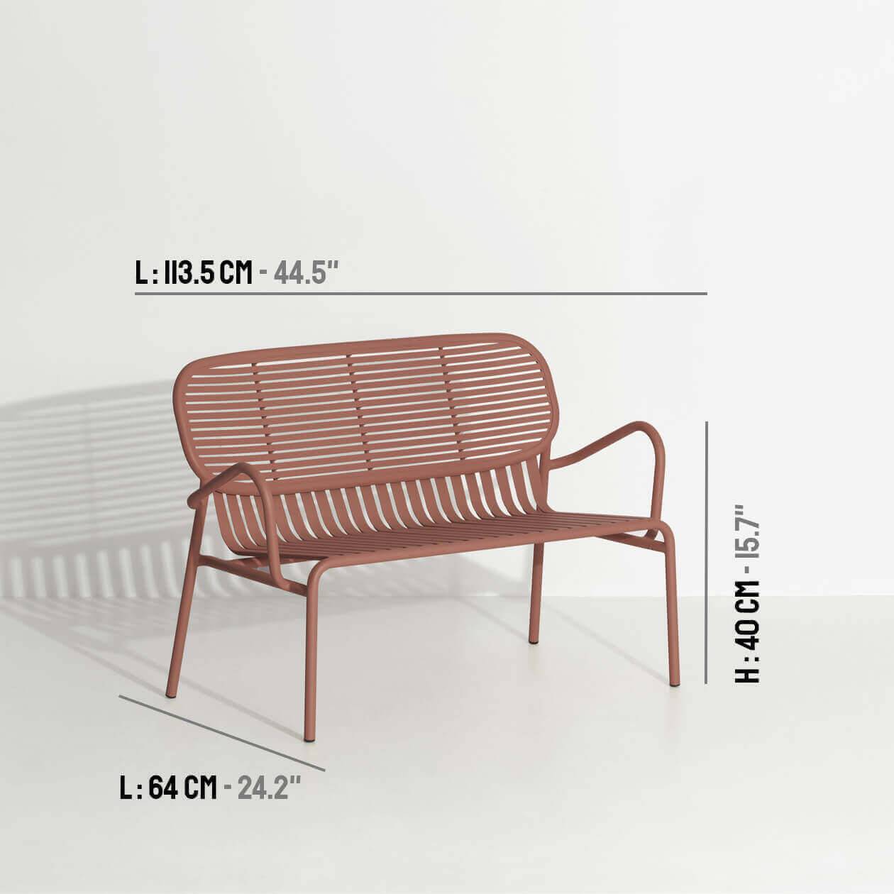 Week-End Gartensofa in Terracotta präsentiert im Onlineshop von KAQTU Design AG. Lounge Sofa ist von Petite Friture