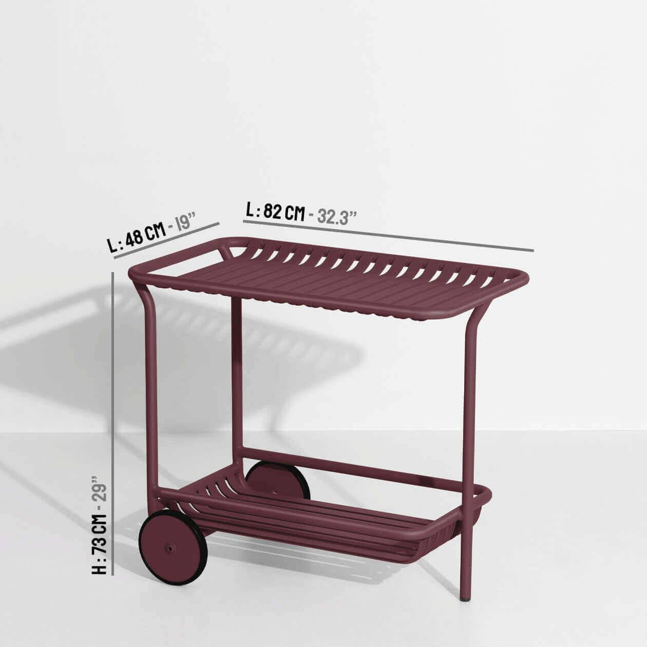 Week-End Trolley in Burgundy präsentiert im Onlineshop von KAQTU Design AG. Beistelltisch Outdoor ist von Petite Friture