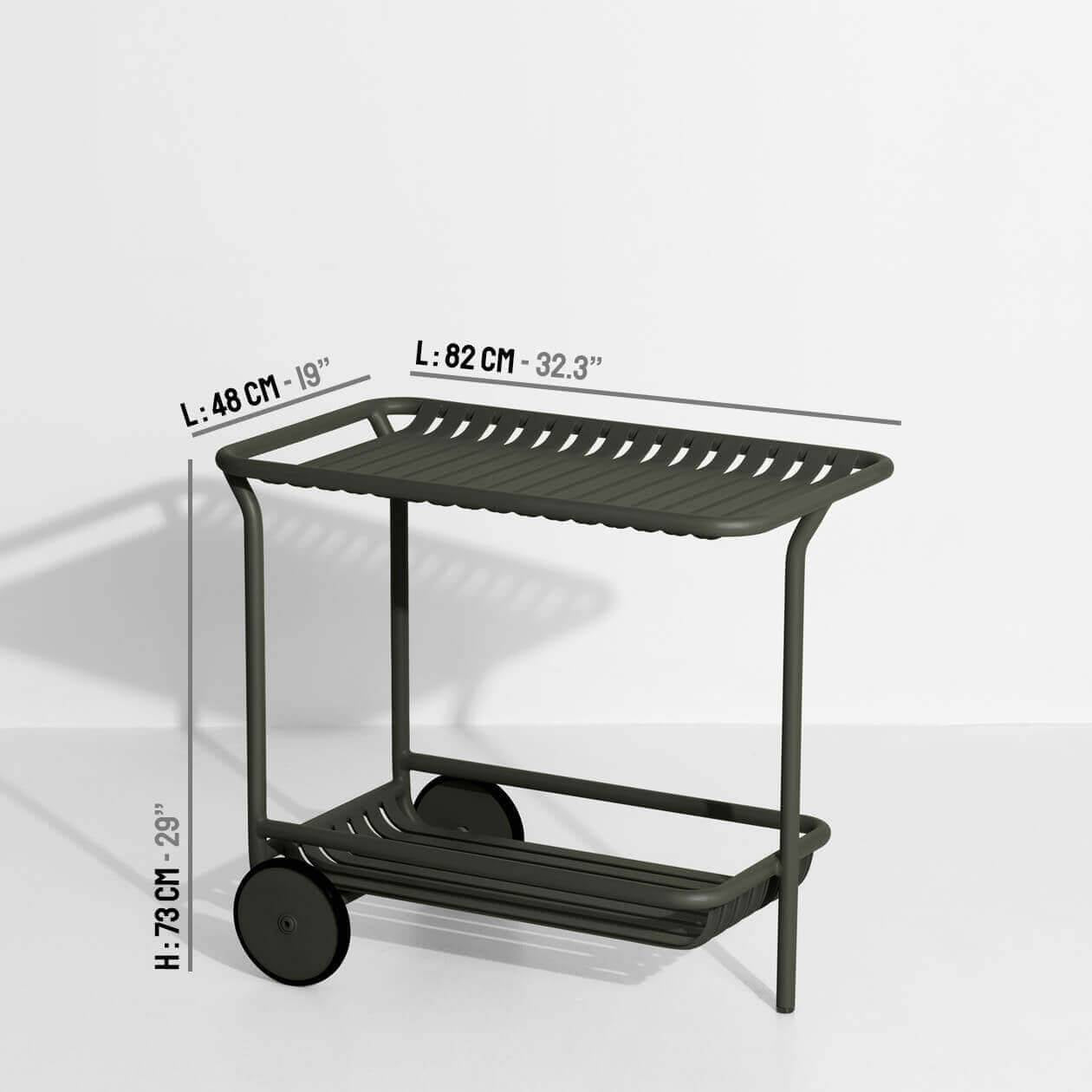 Week-End Trolley in Green Glass präsentiert im Onlineshop von KAQTU Design AG. Beistelltisch Outdoor ist von Petite Friture